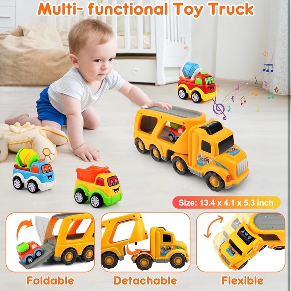 5 in 1 Construction Truck Toddler Toys Car for Kids - Picture 4 of 7